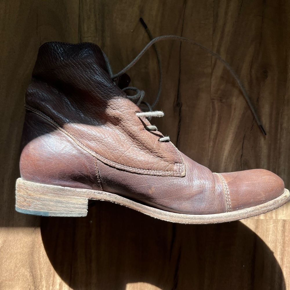 Nylo Soft Italian Leather Lace Up Boots